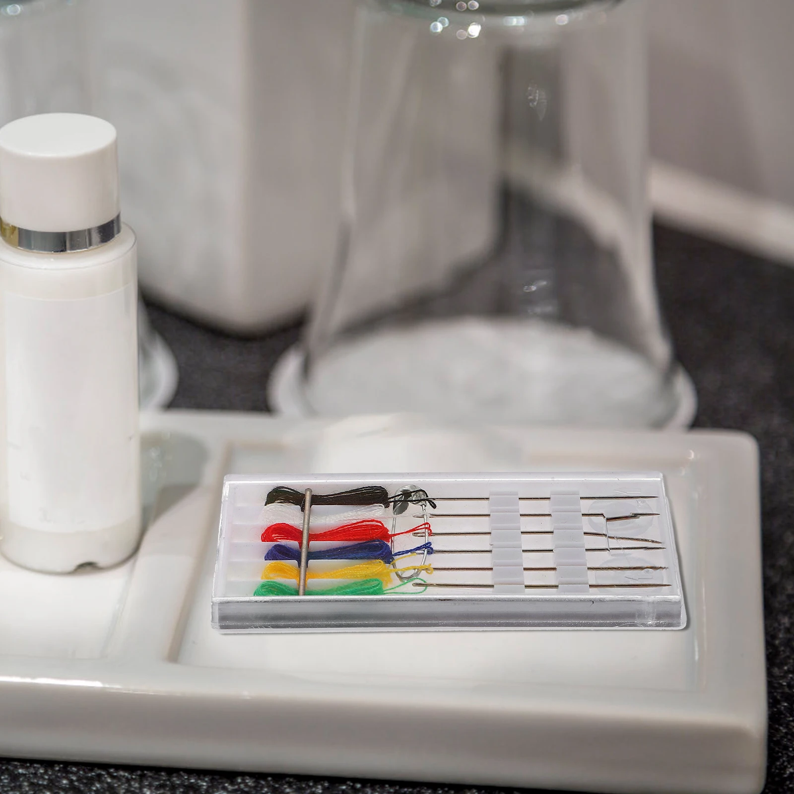 

Portable Sewing Tools Disposable Needlework Kit With Pins Buttons Threads For Travel Home Use Durable Lightweight Hand