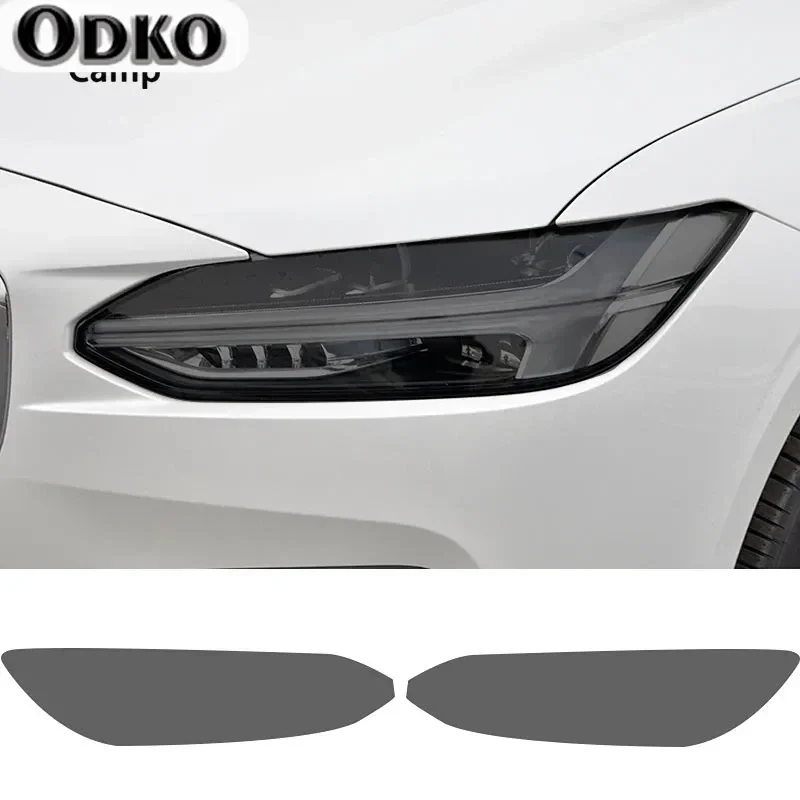 For Volvo XC40 XC60 XC90 S60 S90 V60 V90 2020 2021 2022 Smoked Black TPU Sticker Transparent Car Headlight Protective Film view 2