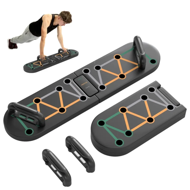 SPORTNOW 11-in-1 Foldable Push Up Board, Portable Press Up Equipment for Home Gym