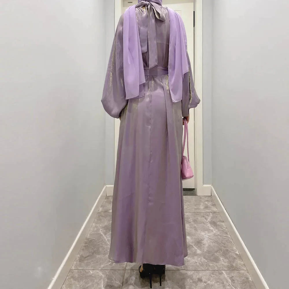 عباية نسائية فستان إسلامي كيبيا قفطان ملابس إسلامية فساتين كيمونو 2025 عيد رمضان دبي قفطان رداء نسائي Musulmane جلباب