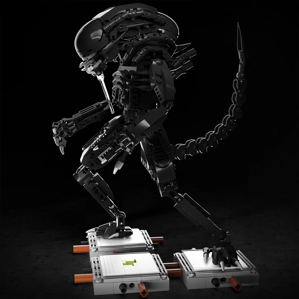 MOC Movie Aliened Xenomorphs Mecha Monster Building Block set Mini size P-5000 Powered Work Loader Brick Face Hugger Toys Gift