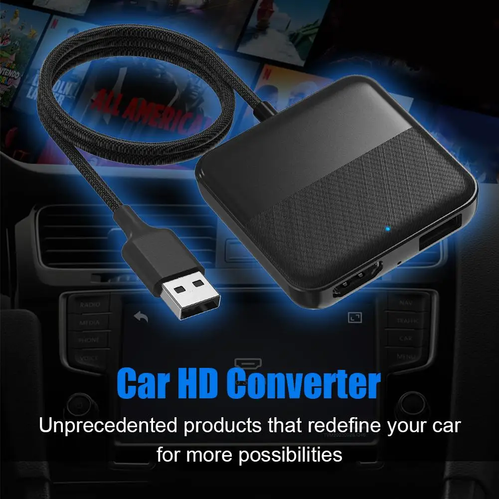 HDMI-Compatible Multimedia Adapter For Fire TV Stick DVD Converter Car TV Mate Car TV Converter For Wired Car Converter