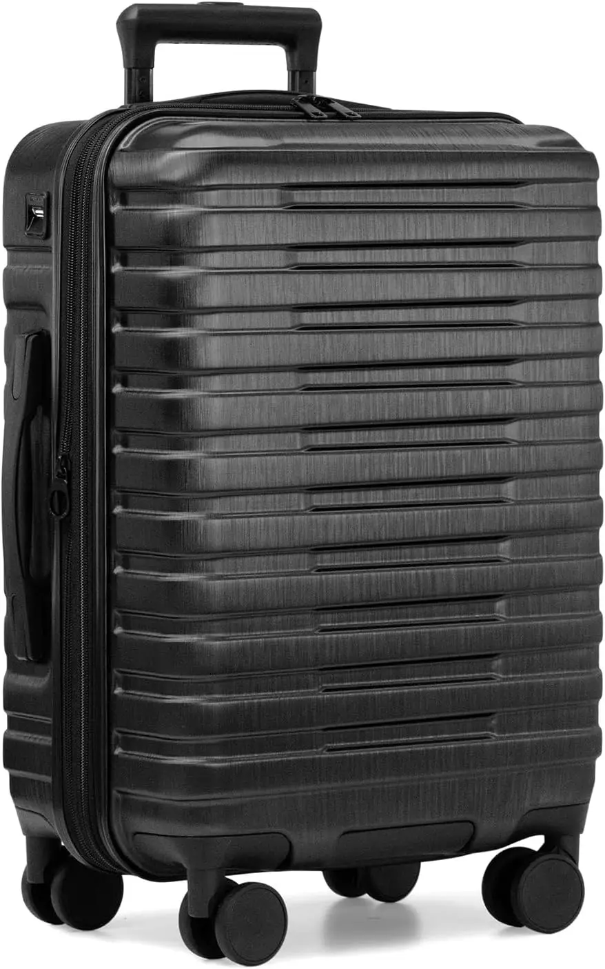 

22-Inch Hardside Spinner Luggage with USB Port, Aluminum Handle & 8 Wheels for Travel, Black