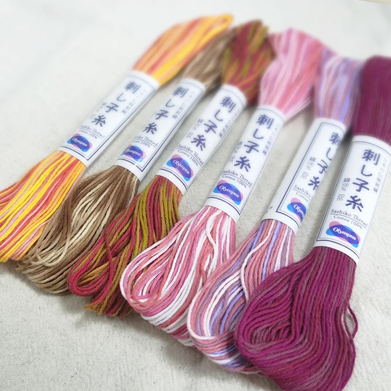 

Japan Imported Olympus Olympus Segment Dye Gradual Change Embroidery Thread 20 Meters/cotton