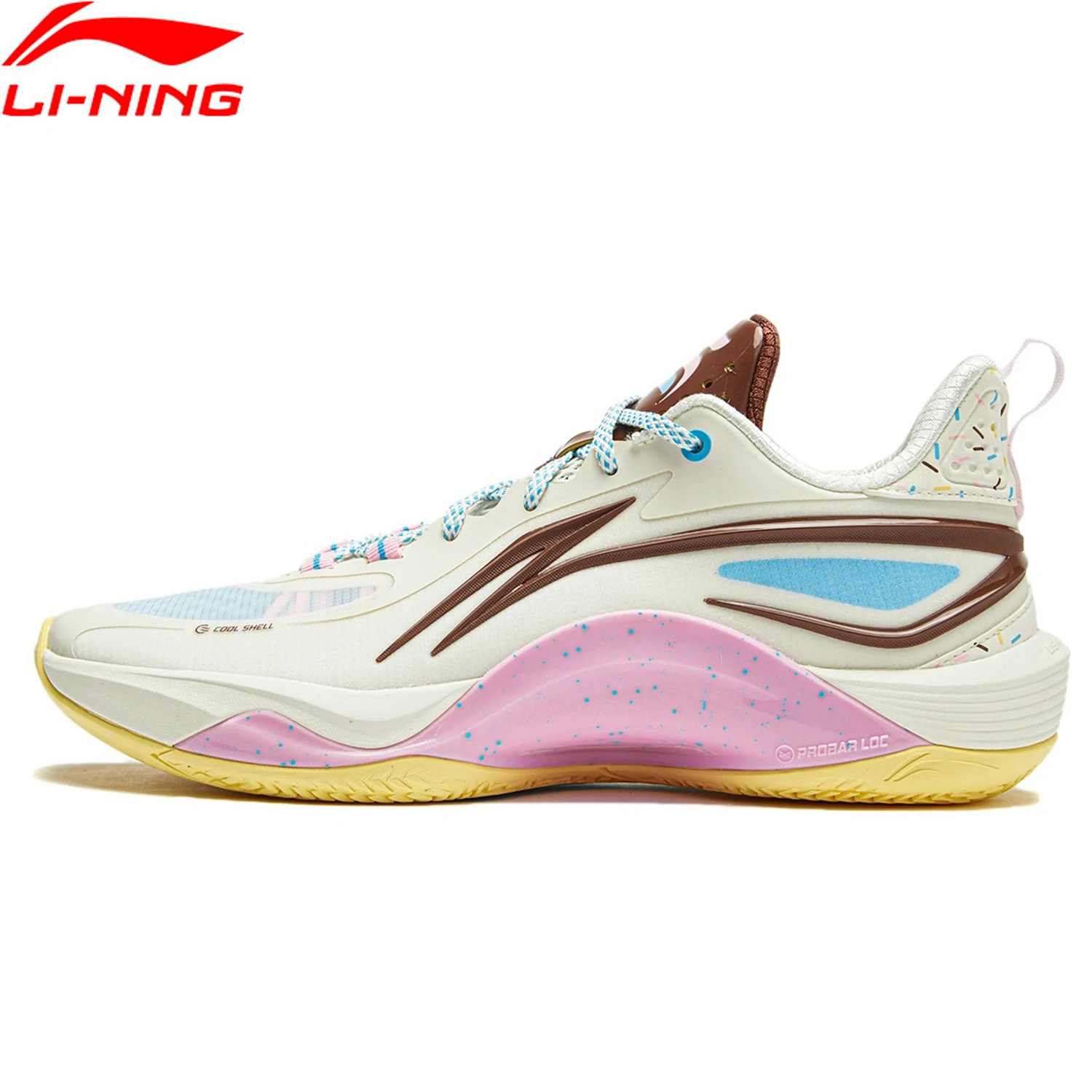 Li-Ning 남성용 샤이닝 코트 농구화, 가벼운 폼 플러스 쿠션, 시원한 쉘 통기성, 안정적인 스포츠 스니커즈, ABPU007