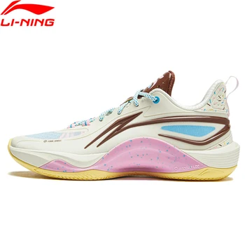 Li-Ning 남성용 샤이닝 코트 농구화, 가벼운 폼 플러스 쿠션, 시원한 쉘 통기성, 안정적인 스포츠 스니커즈, ABPU007 