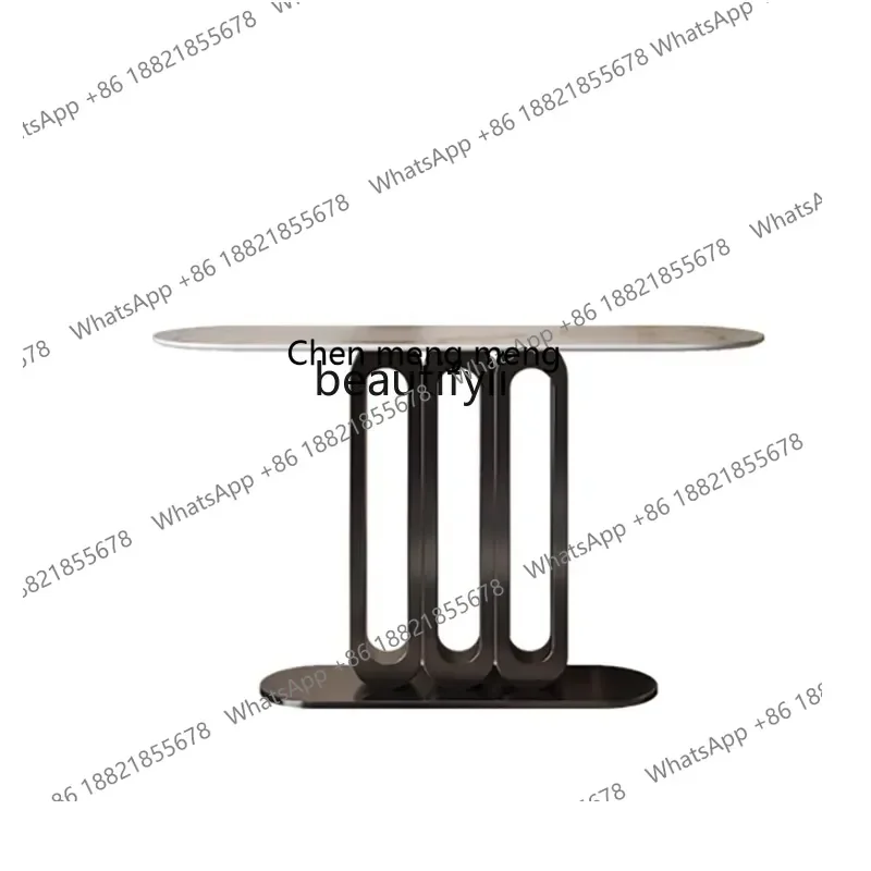 Italian minimalist foyer corridor entrance table is opposite the door to the wall designer creative entrance table rock slab