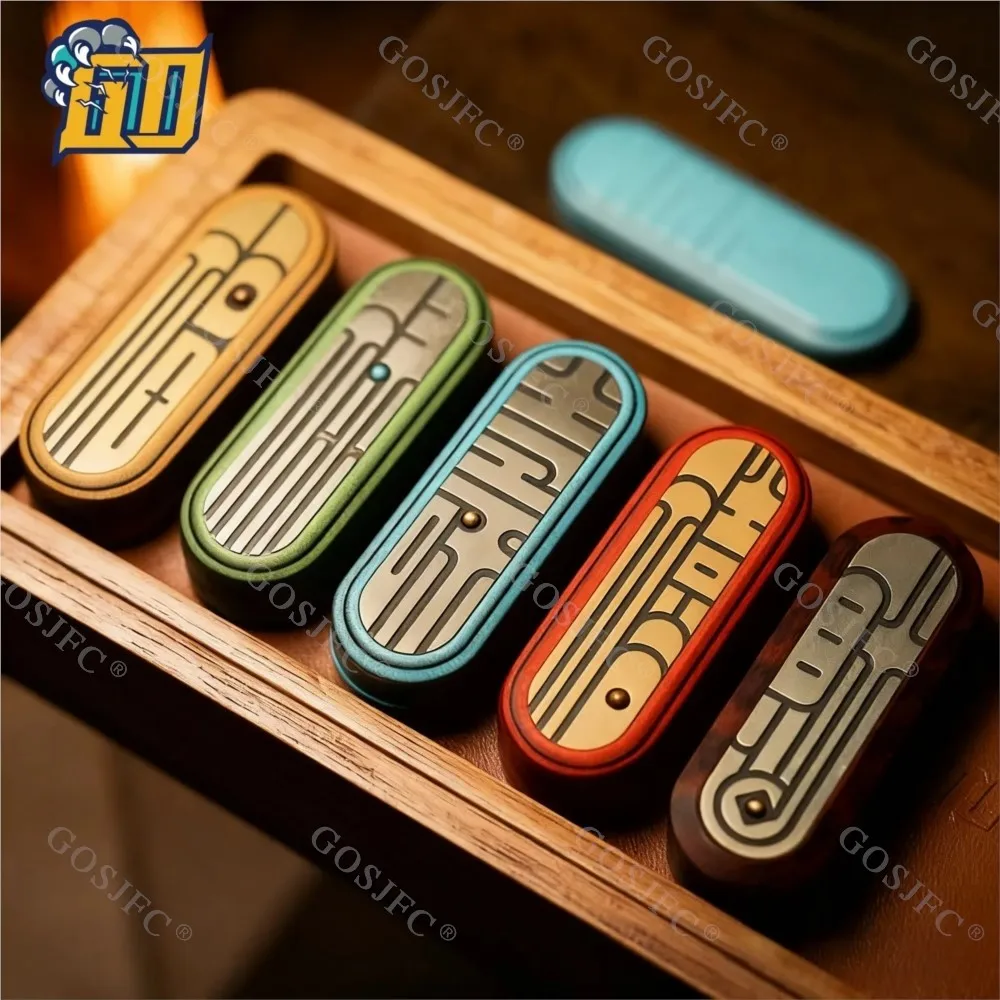 GDEDC Fidget Slider G10 Blue Carbon Quartz Push Slider Dingdiing Dense Orbit Fidget Toys For Adults Anti-stress Toy