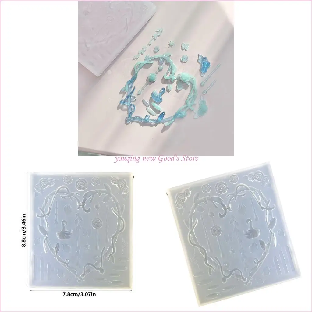 

57QA Элегантная силиконовая форма Vine Cygnus для украшения торта, ювелирные изделия из смолы, DIY Craft