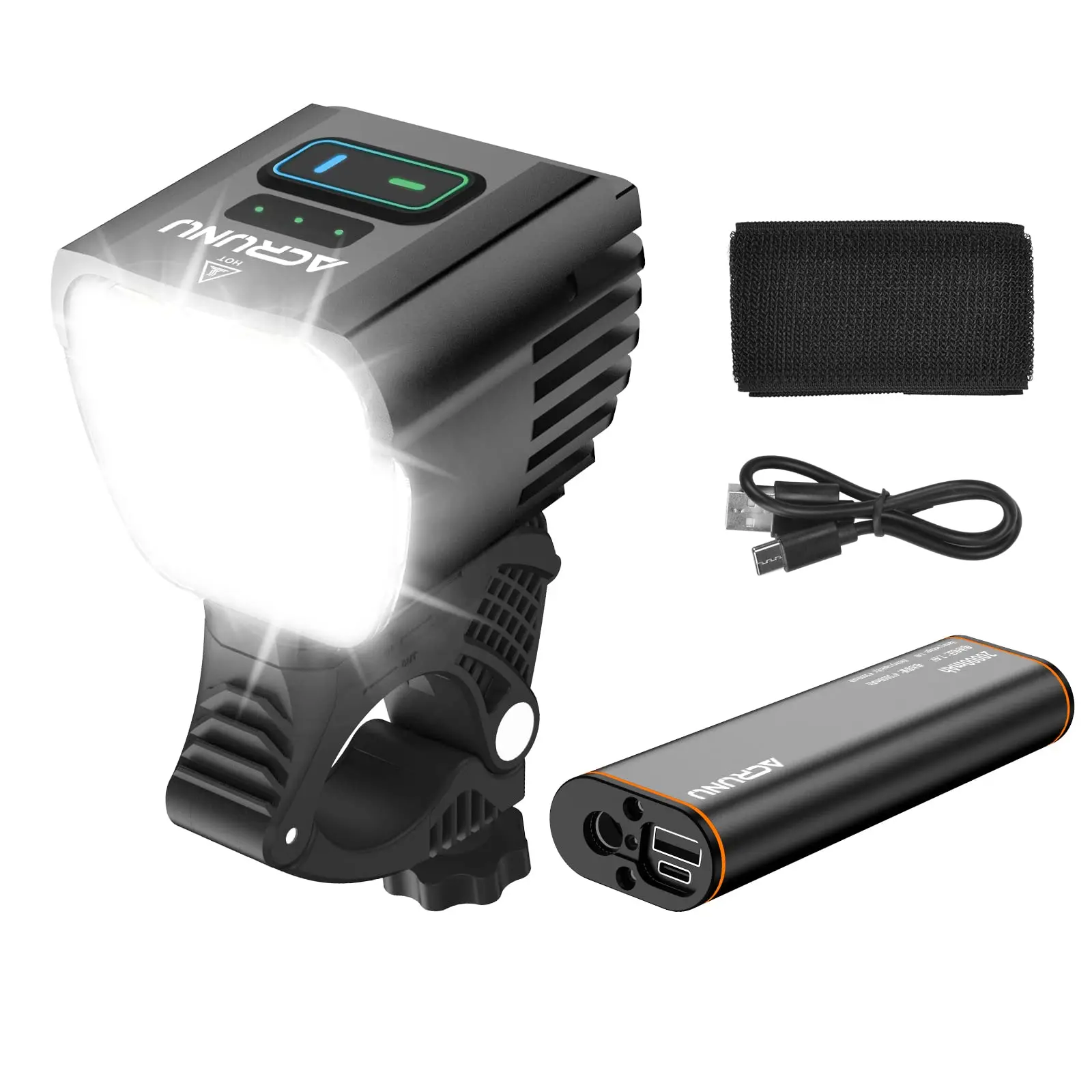 2023 Mountain Bike Light 5000 Lumens Bike Lights for Night Ridind 20000 mAh USB Rechargeable IP64 Waterproof MTB Bike Headlight