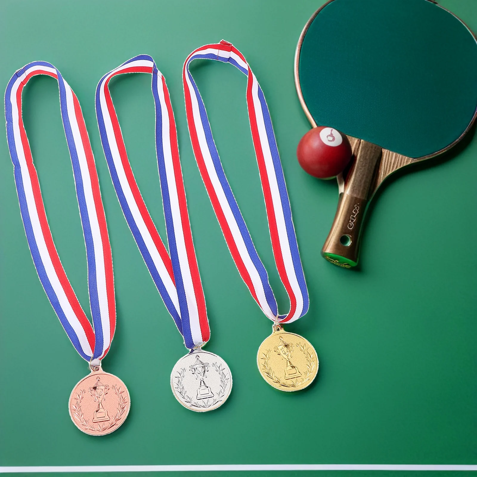 

12 Pcs The Medal Race Medals Prize Winner Award Gold Silver Bronze Zinc Alloy Kindergarten for Kids
