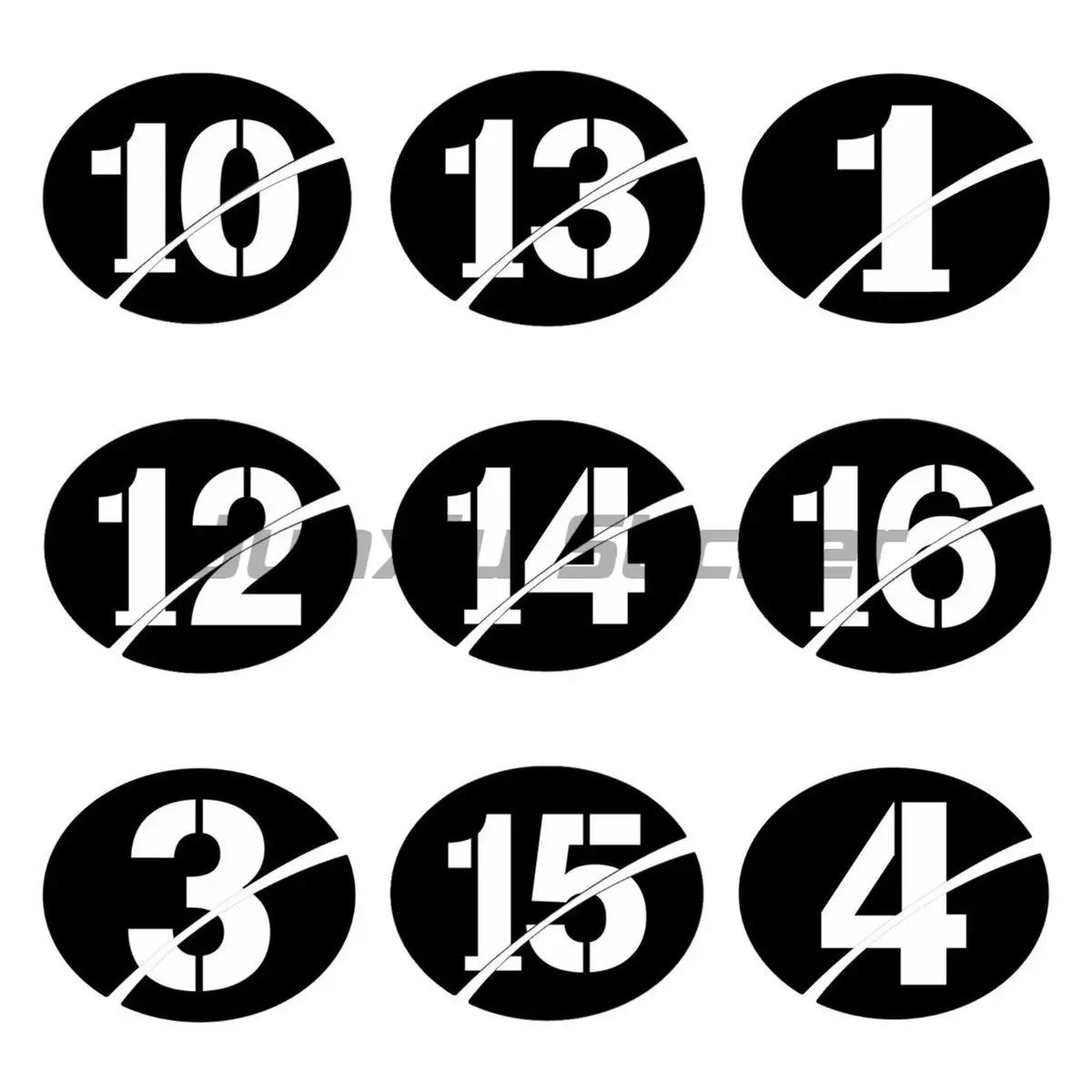 

Motorcycle Decal Number 1 To 18 Number Sticker Window Sticker Bumper Racing Laptop Helmet Trunk Wall Vinyl Sticker