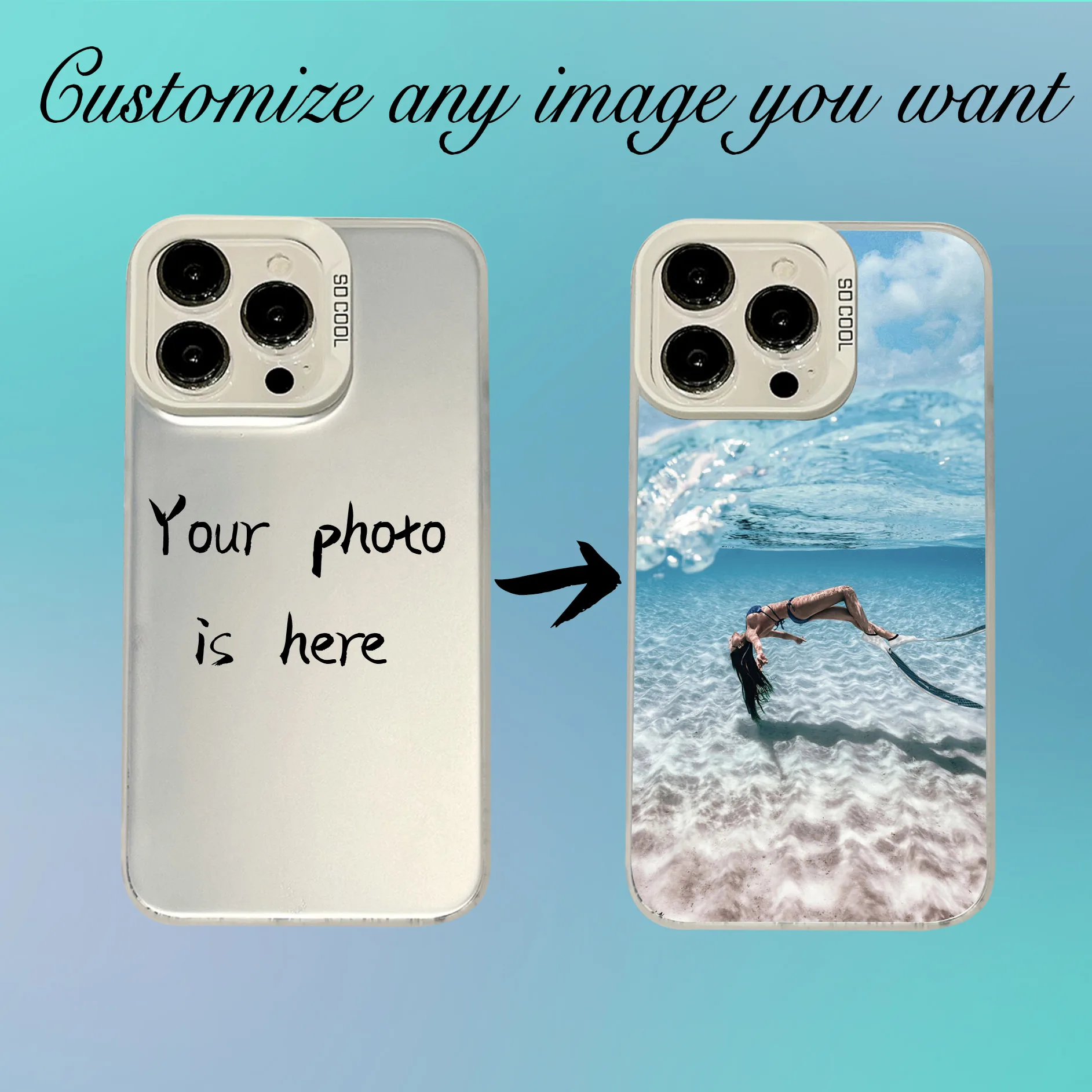 حافظة صور مخصصة على شاطئ البحر لهاتف آيفون 16 15 14 13 12 11 Pro Xs Max Mini 16e XR 7 8 Plus SE 2020 2022 غطاء شخصي