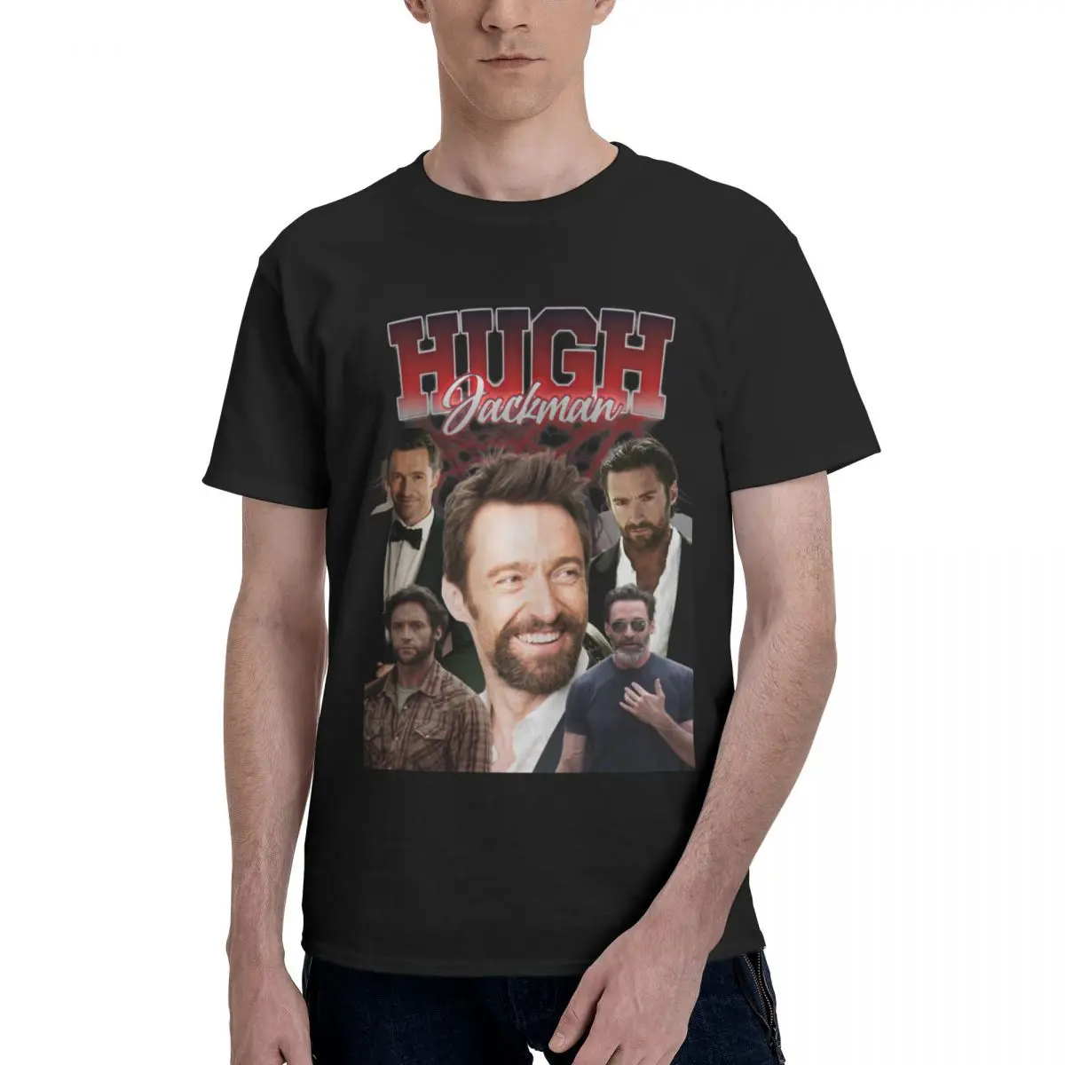 Hugh Jackman Vintage T Shirts Graphic Y2K Pops Tees Men Women T-Shirt Clothes