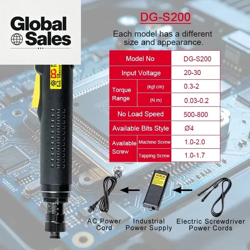 High Precision 0.3-2kgf.cm 500-800rpm Anti-overtight for PCB Board Assembly Brushless Electric Screwdriver