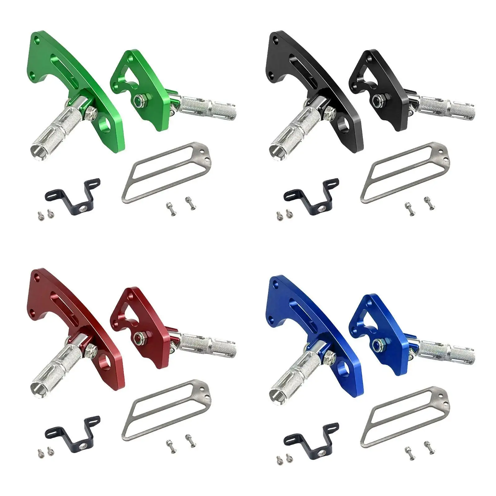 2Pcs Motorcycle Rear Foot Pegs Footrests Race Pedals Step Footpegs Replacement Anti Scalding Protection Plate for Klx230