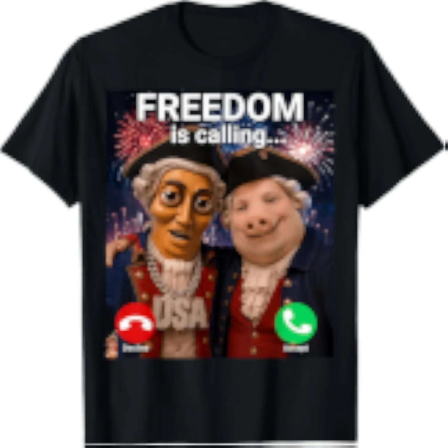 John Pork Fourth of July Tung Tung Tung Sahur T-Shirt