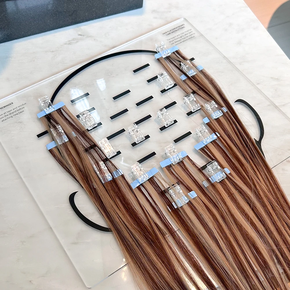 

Доска для наращивания волос ARLANY для ленточных прядей, акриловая подставка для окрашивания волос с 35 зажимами, органайзер для волос