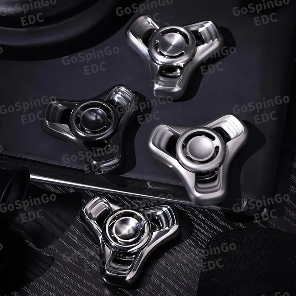 نيني EDC ليفولد الزركونيوم المصقول تململ سبينر ألعاب متململة للبالغين ثلاثة شفرات تململ سبينر التصاميم الأصلية