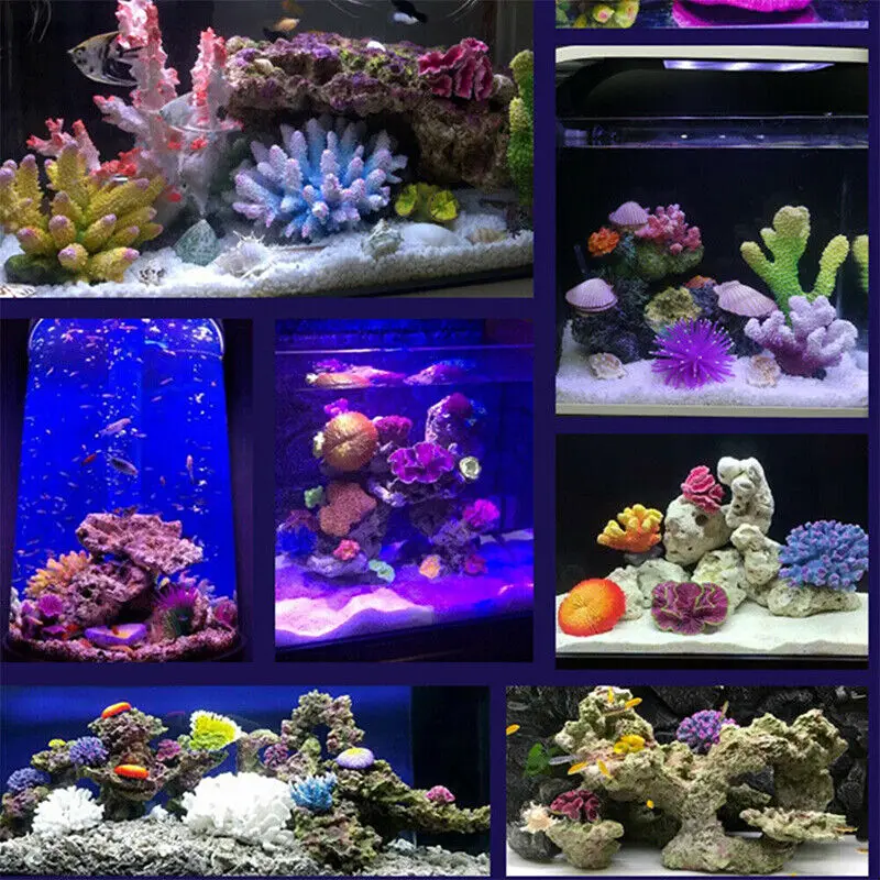 Aquarium Coral Ornaments DIY Fish for Tank Decoration Artificial Reef Colorful Resin Ornament Simulation Fish Tank Decor Craft