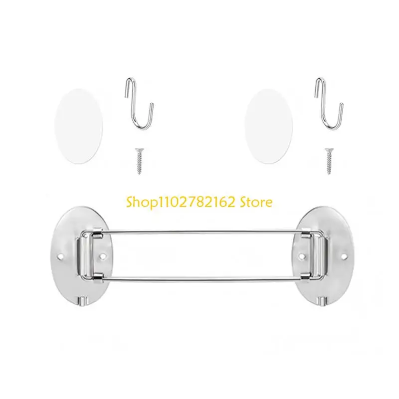 547B Wall Mounted Shower Storage Bar, Stainless Steel Adhesive for Travel Trailer Bathrooms, Yacht Washrooms and Home