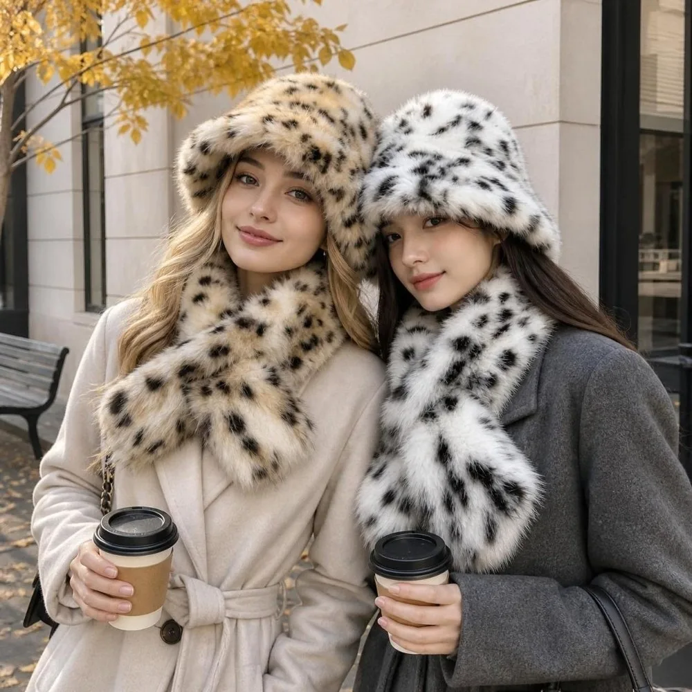 conjunto-de-2-pecas-chapeu-bucket-de-pelucia-com-aba-enrolada-e-lenco-de-amarrar-cruzado-macio-que-afina-o-rosto-chapeu-e-lenco-grossos-e-a-prova-de-vento
