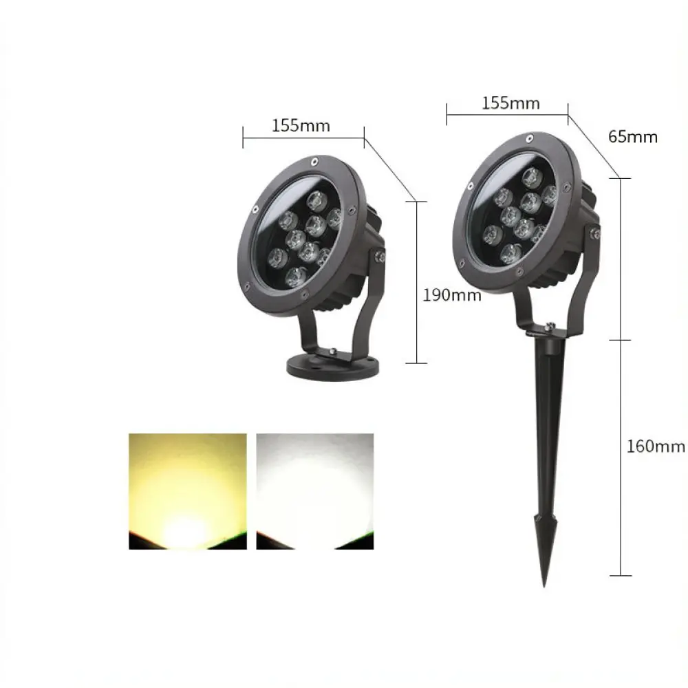 Low Voltage Outdoor LED Garden Spotlight Tree Uplighting Landscape Pathway Lawn Decor IP65 Waterproof Aluminum Projector Lamp