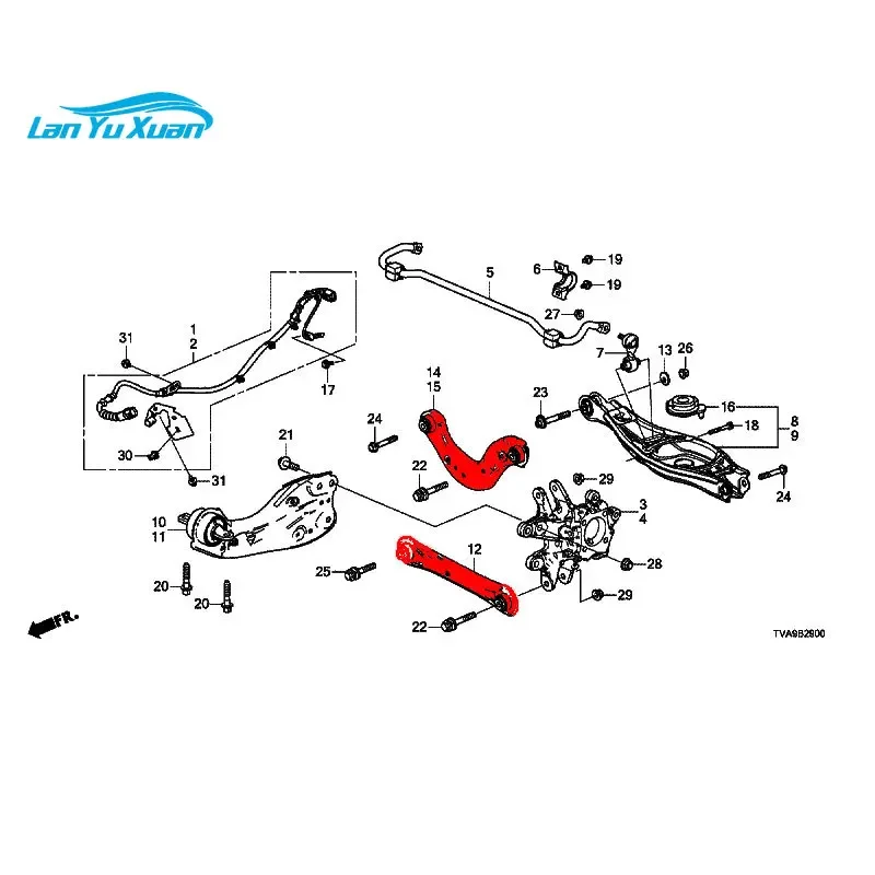 GOMZ Adjustable Camber Rear upper Control arm For  X FK FC & Accord 10th & CRV RW 52510-TEA-T00 Support Retail