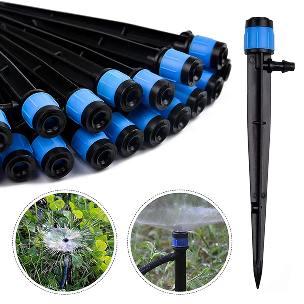 10-100Pcs Garden Micro Drip Irrigation 360 Degrees Rotating Nozzle Sprayer Sprinkler for 4/7\