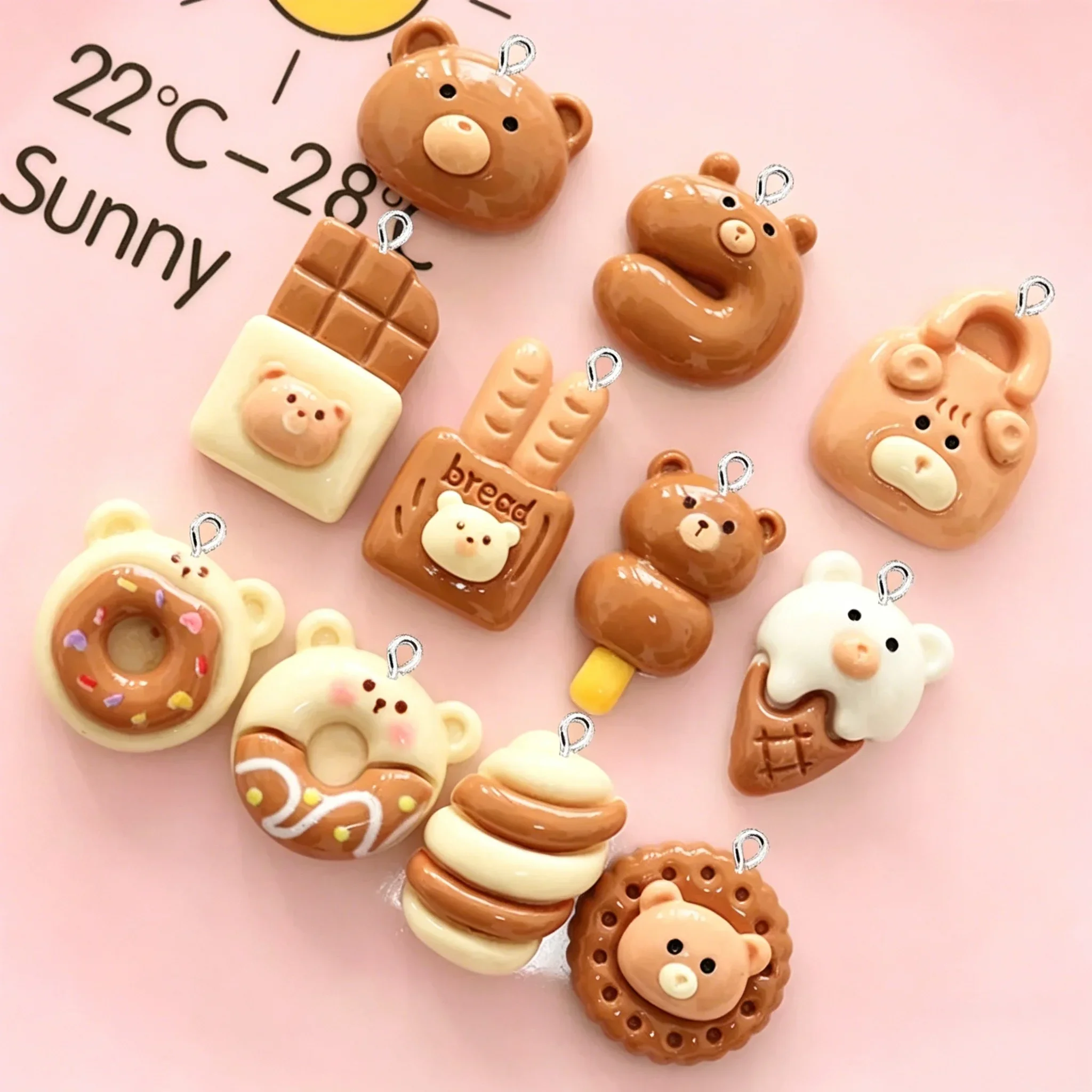 10Pcs Shiny Mini Brown Bread F - Resin Craft Supplies review and price