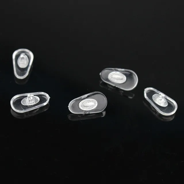 500 szt. Okulary PCV noski ze srebrnym metalowym rdzeniem 12mm 14mm wkręcane akcesoria do okularów