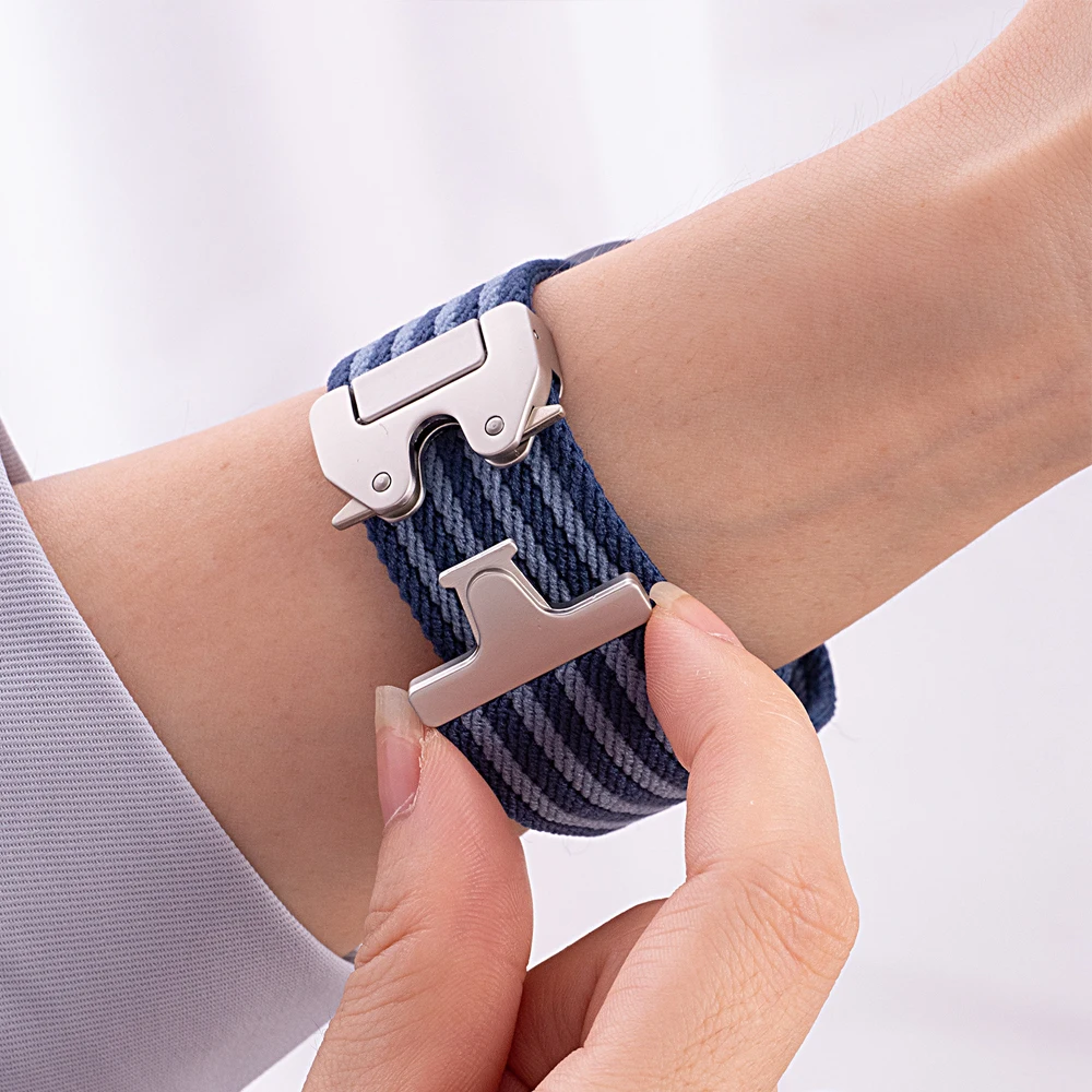 สายรัดนาฬิกาแบบพาราชูทสำหรับ Apple Watch Ultra ขนาด 40 มม. 44 มม. 46 มม. 42 มม. 49 มม. 45 มม. สายไนลอนสำหรับ IWatch Series 11 10 9 8 7 6 5 4 SE