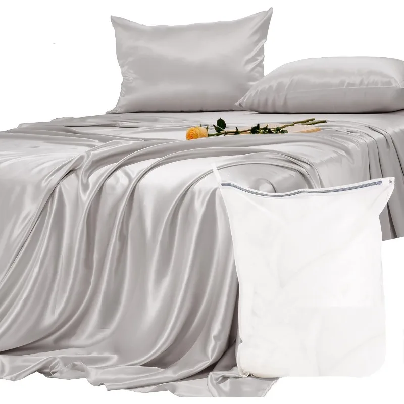 100% mulberry silk extra large 23 ml, pure 6A + silk bed sheet 4, including bed sheet, bed sheet and pillowcase