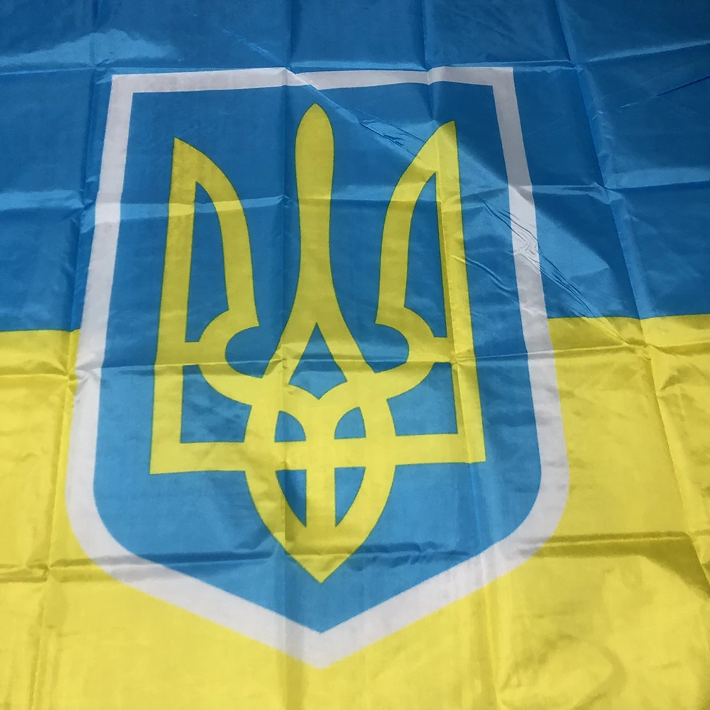 Ukrainian presidential flag 90*150cm The Ukraine polyester  banner Home Decoration Ukraine National Ukraine flag Flying Flag