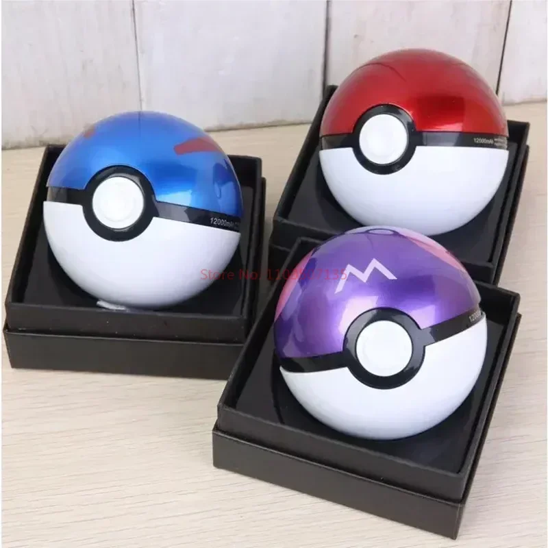 Anime Pokemon Large Capacity Pocket Ball Power Bank 10000 Mah Pikachu Cartoon Creative Game Peripheral Mobile Power Supply Gift