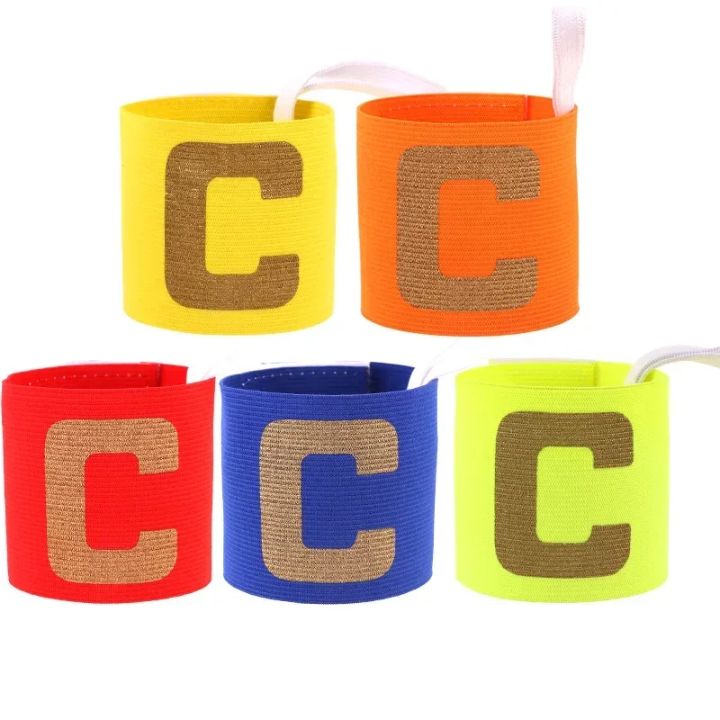 1 Pcs Kids Football Match Captain C Word Mark Armband Paste Team Leader C Word Nylon Adjustable For Children Unisex