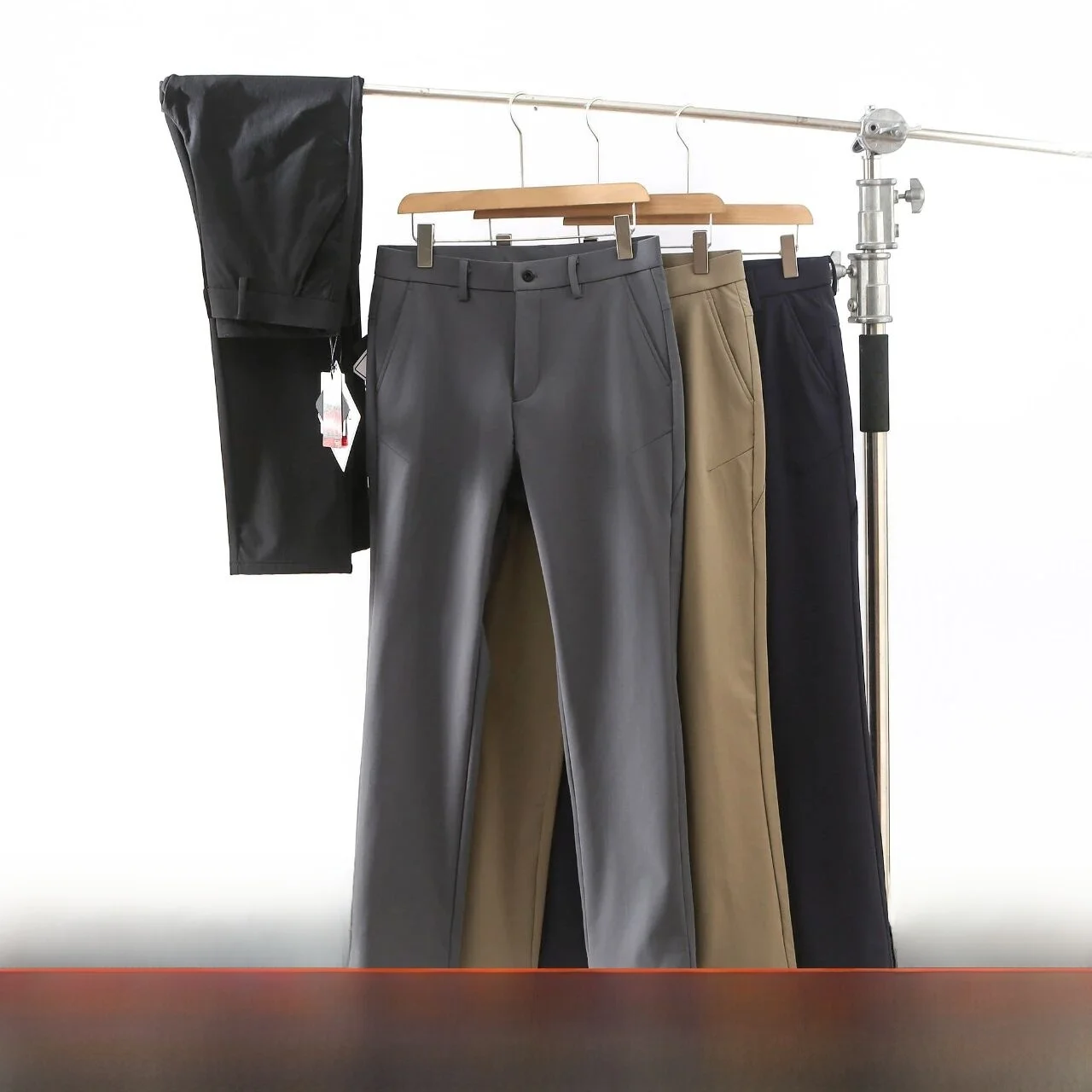 

Busin Casual Trousers Men's Autumn Commute High Elastic Comfortable Wear Resistant Straight Leg Casual Pants