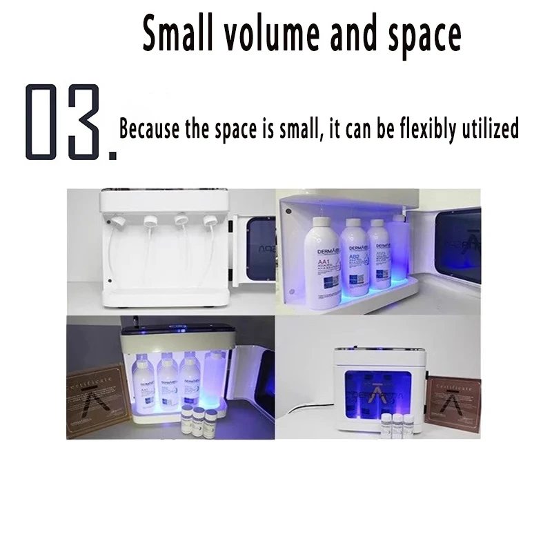 Dispositivo per l'iniezione di ossigeno con aspirazione di punti neri a bolle piccole, dispositivo di rilevamento della gestione della pelle a bolle piccole di ossigeno a idrogeno