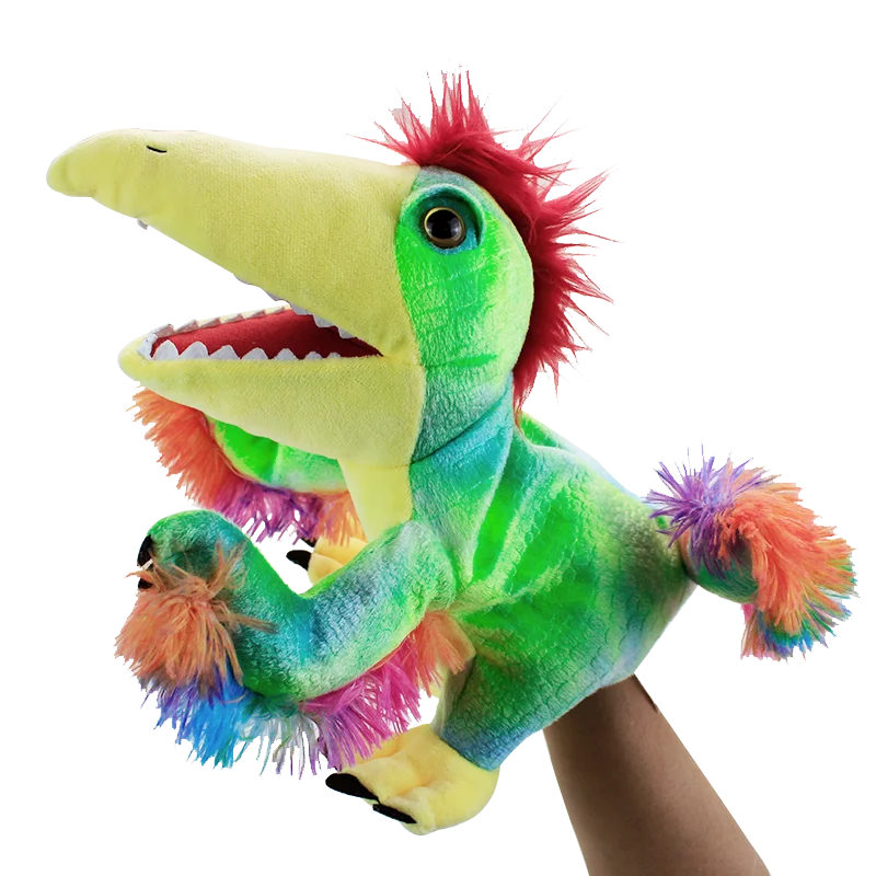 

Dinosaur Plush Puppet Spinosaurus Triceratops Tyrannosaurus Cartoon Dino Animal Plushie Small Tell Story Interactive Prop Gift