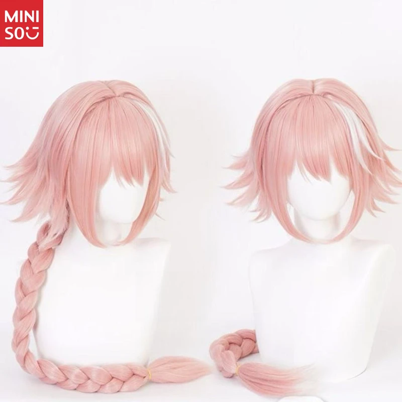 

Fate/Grand Order Astolfo Cosplay Wig: Pink & White Ombre Styling with Long Twin Braids