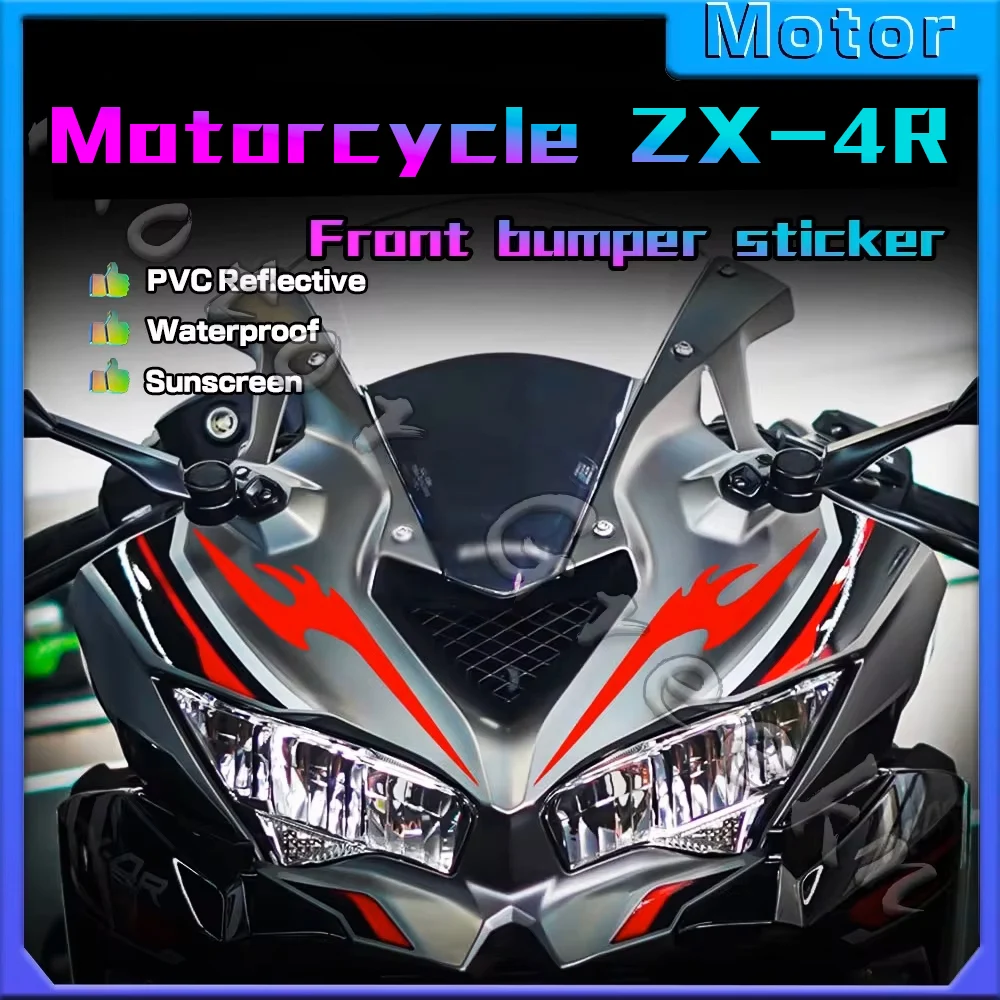 Reflective Motorcycle Fairing Stickers Kits Motor Bike Head Garland Decal Waterproof Accessories For ZX-4R ZX-4RR 2023