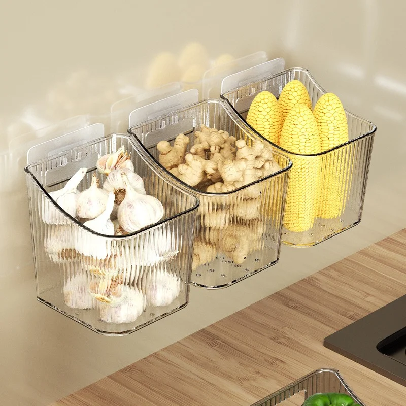 Storage Rack Save Space Easy Installation Innovative Popular Garlic Ginger Onion Storage Fashionable Kitchen Basket The Actual