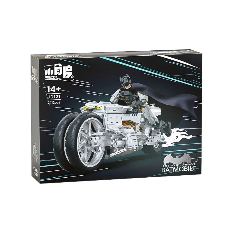 

В НАЛИЧИИ JD121 MOC Технические строительные блоки Batmoblee Сборка мотоциклетных кирпичей Модель игрушки для детей Рождественские подарочные наборы