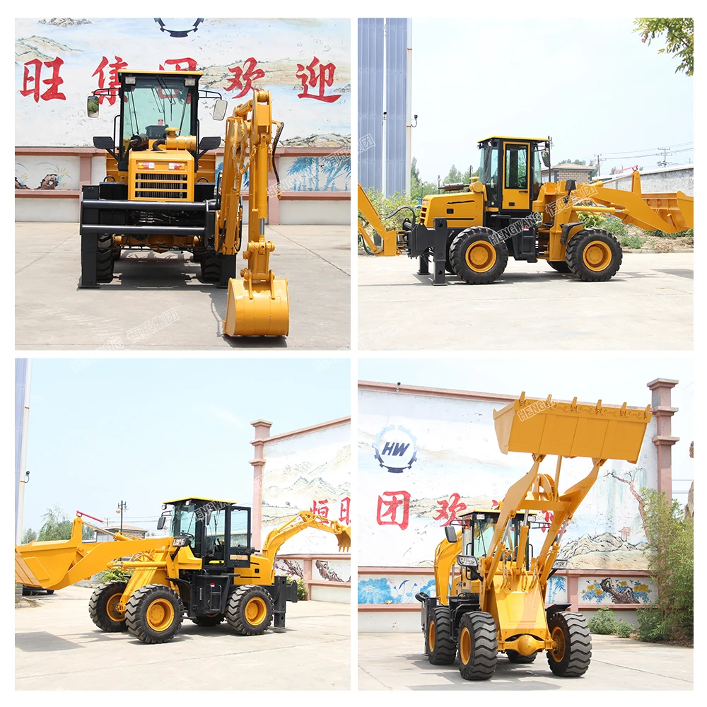 HW15-26 Best Price Chinese Compact Four-Wheel Backhoe Loader High Mobility Wheel Loader