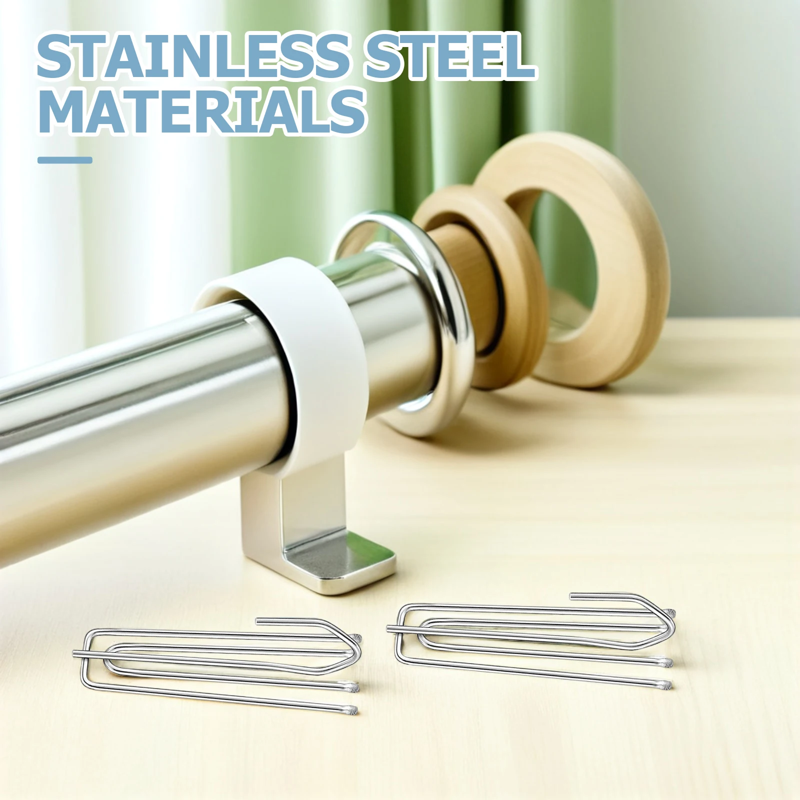 

30 Pcs 4 Prong Pleated Curtain Hooks Drapery Pins for Window Panels Ring Style Metal Hanging Accessories Home Decor