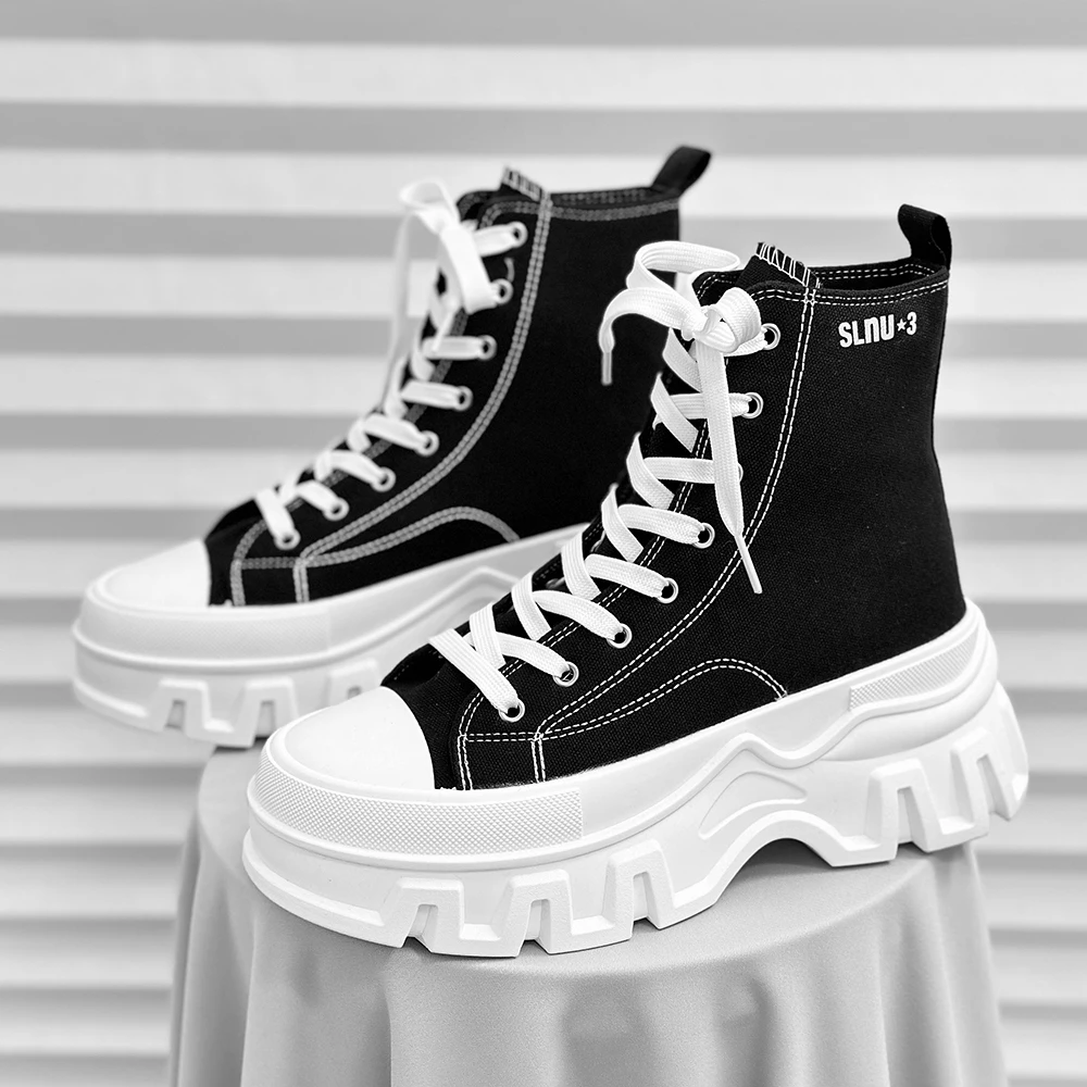 High Top Canvas Sneakers Men Fashion Anti Slip Popular Goods for 2026 Autumn Athletic Men's Casual Shoes Footwear Outdoor Sports