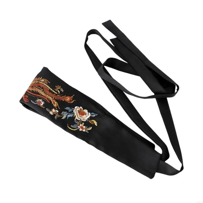 M6CD伝統的な衣装のためのワイド刺繍ウエストバンド調整可能なネクタイデザイン