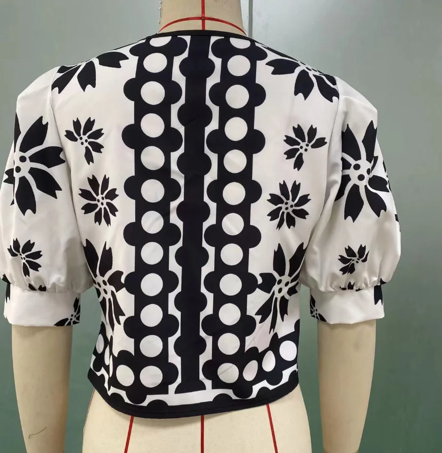 

French Lantern Sleeve Cardigan Tee Women's Wear 2025 Summer New Daily Clothing Female Fashion Lace Up Elegant T-Shirt Top