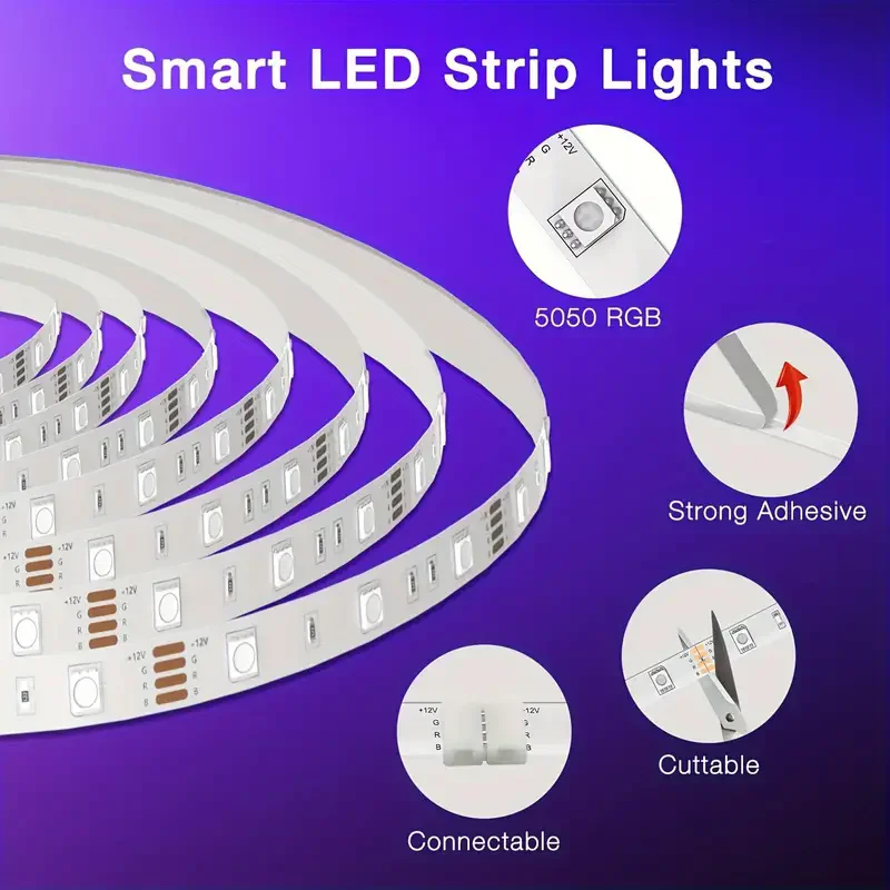 Elastyczna lampa taśma LED, 16 milion kolorów, RGB, nadaje się do 24V, 16 lights/metr, do DIY, festiwal, Halloween, dekoracja imprezowa