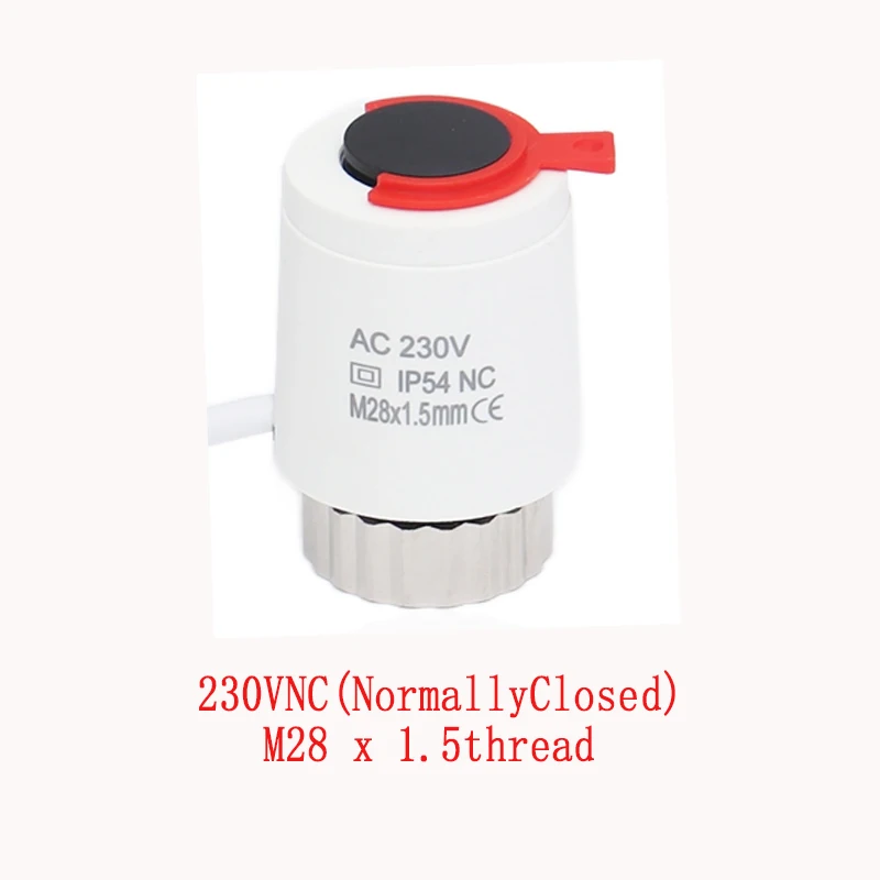 Coletor de aquecimento multiestilo 230V / 24V multi estilo normalmente aberto / normalmente fechado atuador térmico termostato de acionamento elétrico